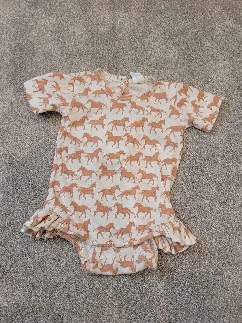 Kate Quinn Bamboo Horse Ruffle One Peice Size 6-12 Months